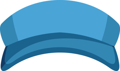 Blue baseball cap with a curved brim is presented from the front view