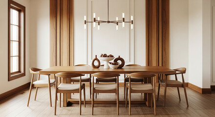 aesthetic dining room with a touch of brown