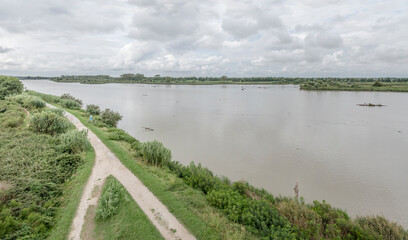Adige river near mouth, Rosolina Mare, Italy