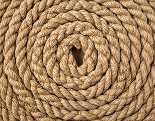 Close-up of coiled rope texture
