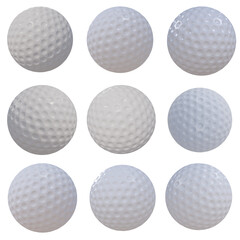 Golf British ball pack isolated transparent background 3d rendering
