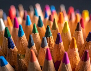 Close-up of colorful pencils