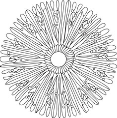 Fototapeta premium Decorative Floral Mandala Pattern for Wall Art and Interior Design