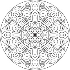Decorative Floral Mandala Pattern for Wall Art and Interior Design