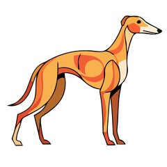 greyhound art vector