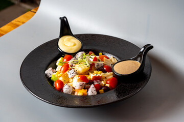 frying pan with vegetables
