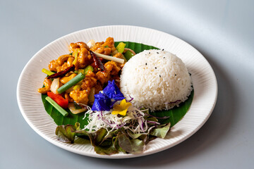 fried rice with chicken