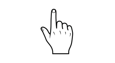 Illustration of hand pointing upwards