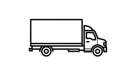 Outline of a delivery truck, side view