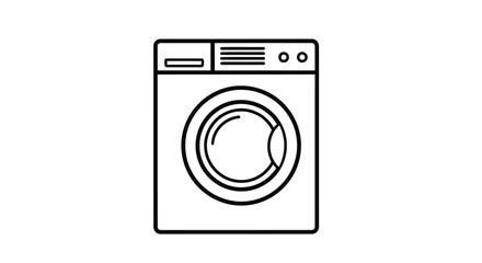 Washing machine icon, simple vector illustration