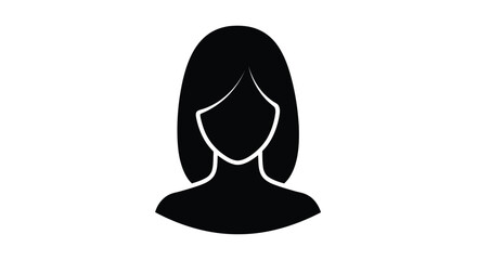 Silhouette of a womans head and shoulders