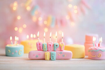 Birthday cake candles happy 13