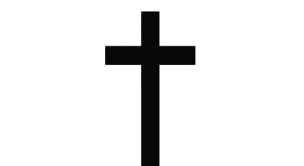 Black christian cross for religious symbol use