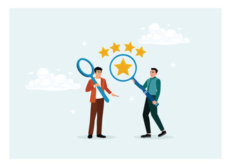 Employers evaluate employee performance and assign star ratings.