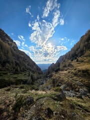 mountain landscape with blue sky