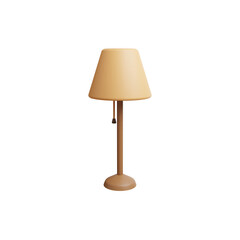 Realistic Minimalist Lamp Design Standing on the Floor Interior Decoration