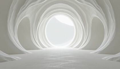 Naklejka premium pure white void ethereal with subtle soft glow in the center
