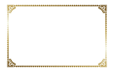 Elegant Gold Frame Border for Certificates.