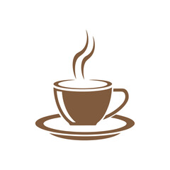 Hot Coffee Cup Icon Illustration