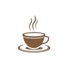 Hot Coffee Cup Icon Illustration