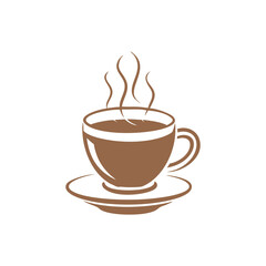 Hot Coffee Cup Icon Illustration