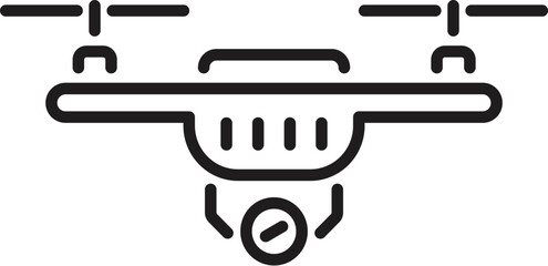 Drone with camera and minus sign, stopping video recording