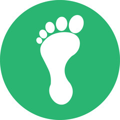 footprint icon green isolated