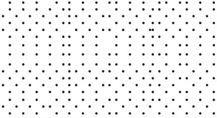 Minimalist black dots on white background creating a modern and versatile pattern for textile design, wallpaper, or abstract art projects