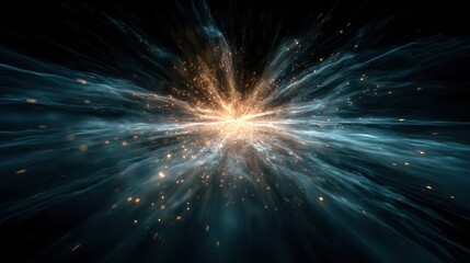Fototapeta premium An abstract representation of cosmic energy radiating outward, illustrating the beauty of the universe and its endless possibilities.