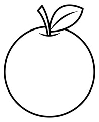 Black Outline Orange as Part of Fruit