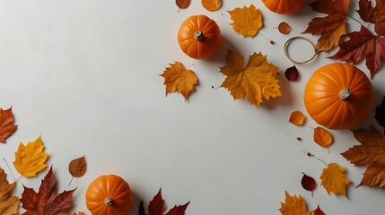 autumn background with pumpkin