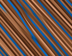 Diagonal stripes in brown and blue