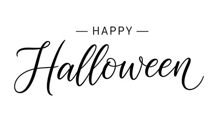 Happy Halloween: A captivatingly elegant cursive design for a spooky, playful, and joyful Halloween celebration.