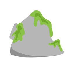 mossy rock illustration