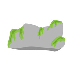 mossy rock illustration