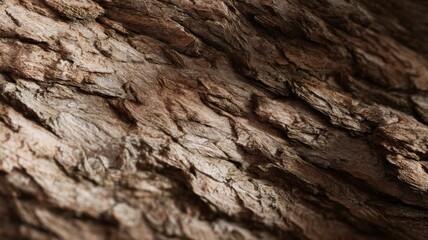 Close-up of textured tree bark in natural setting. Artificial intelligence image