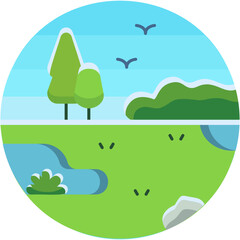 Obraz premium Wetland Illustration