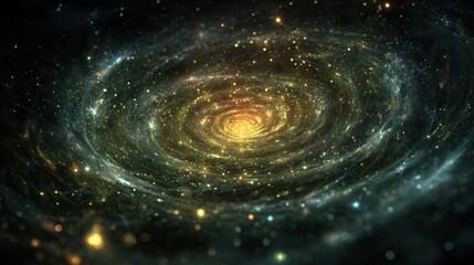 A mesmerizing spiral galaxy filled with stars and cosmic dust, showcasing the beauty of the universe in vibrant colors.