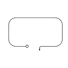 Vector Callout Box: Minimalist Outline Shape with Arrow for Presentations & Designs