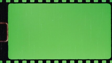 Vintage film strip animation with green screen - Powered by Adobe