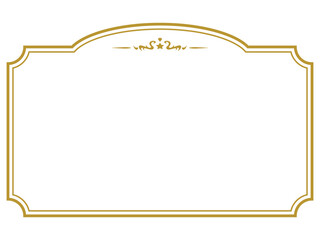 アンティークデザインのフレーム/星/ゴールド/イラスト/素材