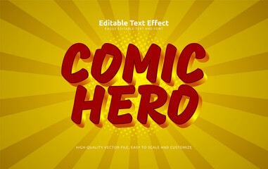 comic hero editable text effect