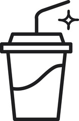 Refreshing beverage cup icon with a clean design