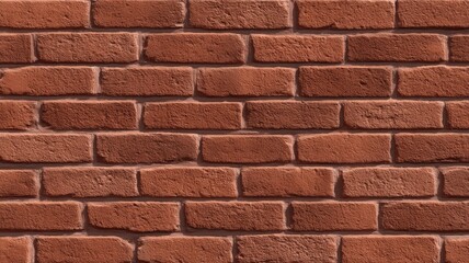 Obraz premium Red brick wall texture in sunlit environment. Artificial intelligence image