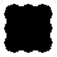 Black and White Abstract Square Frame:  Digital Design Element for  Artwork, Templates, and Presentations
