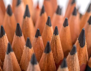 Close-up of many pencils