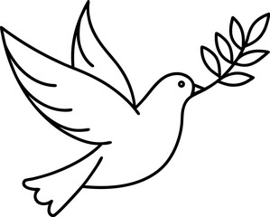 dove with peace