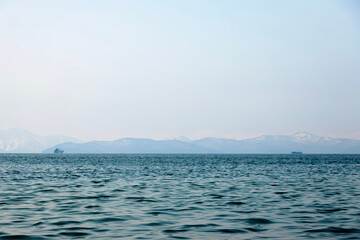 Obraz premium water of Pacific Ocean from Avacha bay beach
