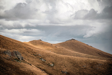 mountain landscape with clouds