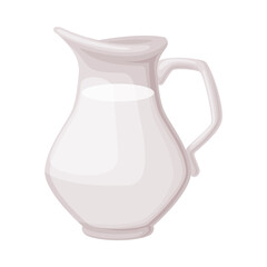 Milk Jug as Dairy Food and Product Item Vector Illustration